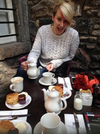 ATP Student Ambassador, Kelsey Austin having afternoon tea ATP Student Ambassador, Kelsey Austin having afternoon tea