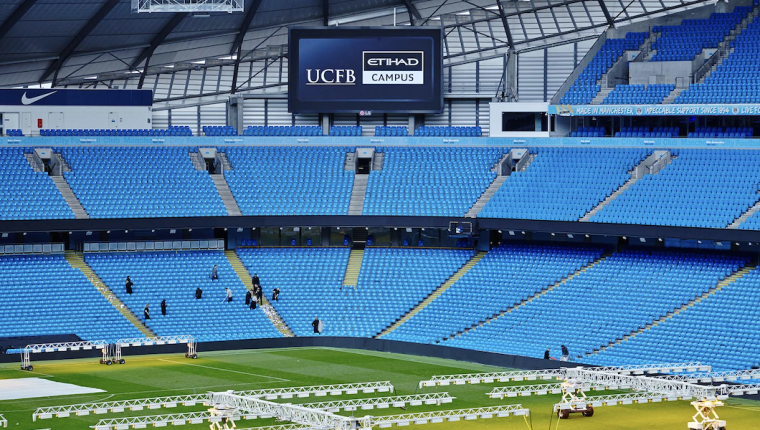 Study Football at UCFB Ethiad Stadium in Manchester, England, UK